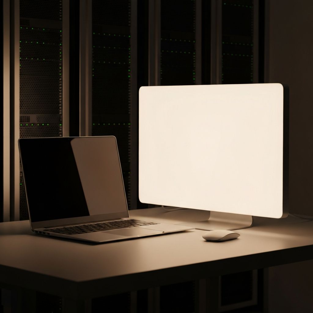 Компјутерски или технолошки елементи у минималистичкој композицији