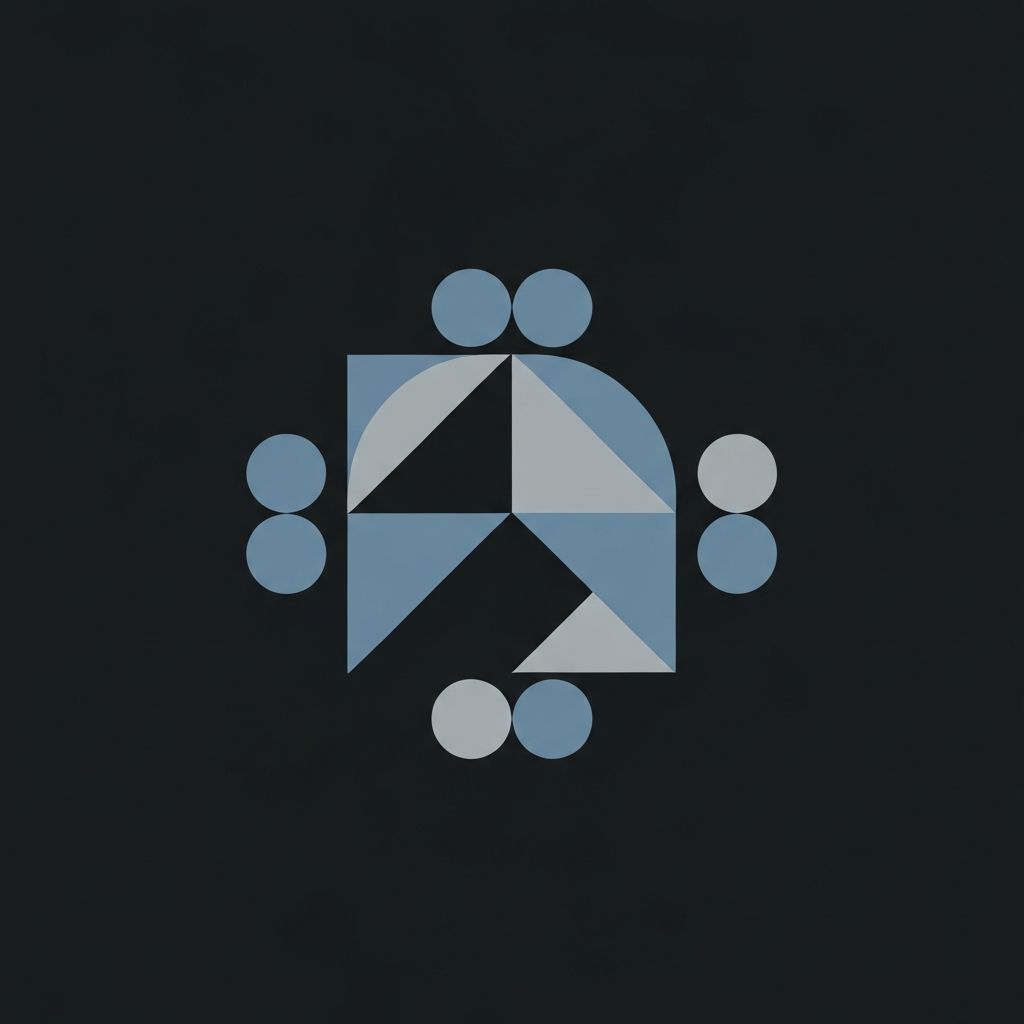 Апстрактна минималистичка композиција са равнотежом и хармонијом